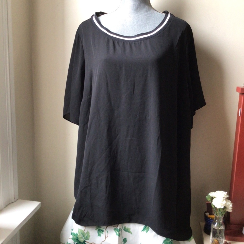 Black sheer shirt, dressy tee!